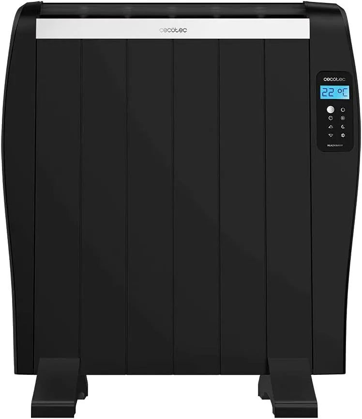 Warmtestraler met 900 W, 10 m2, timer, afstandsbediening, digitaal display en zwart