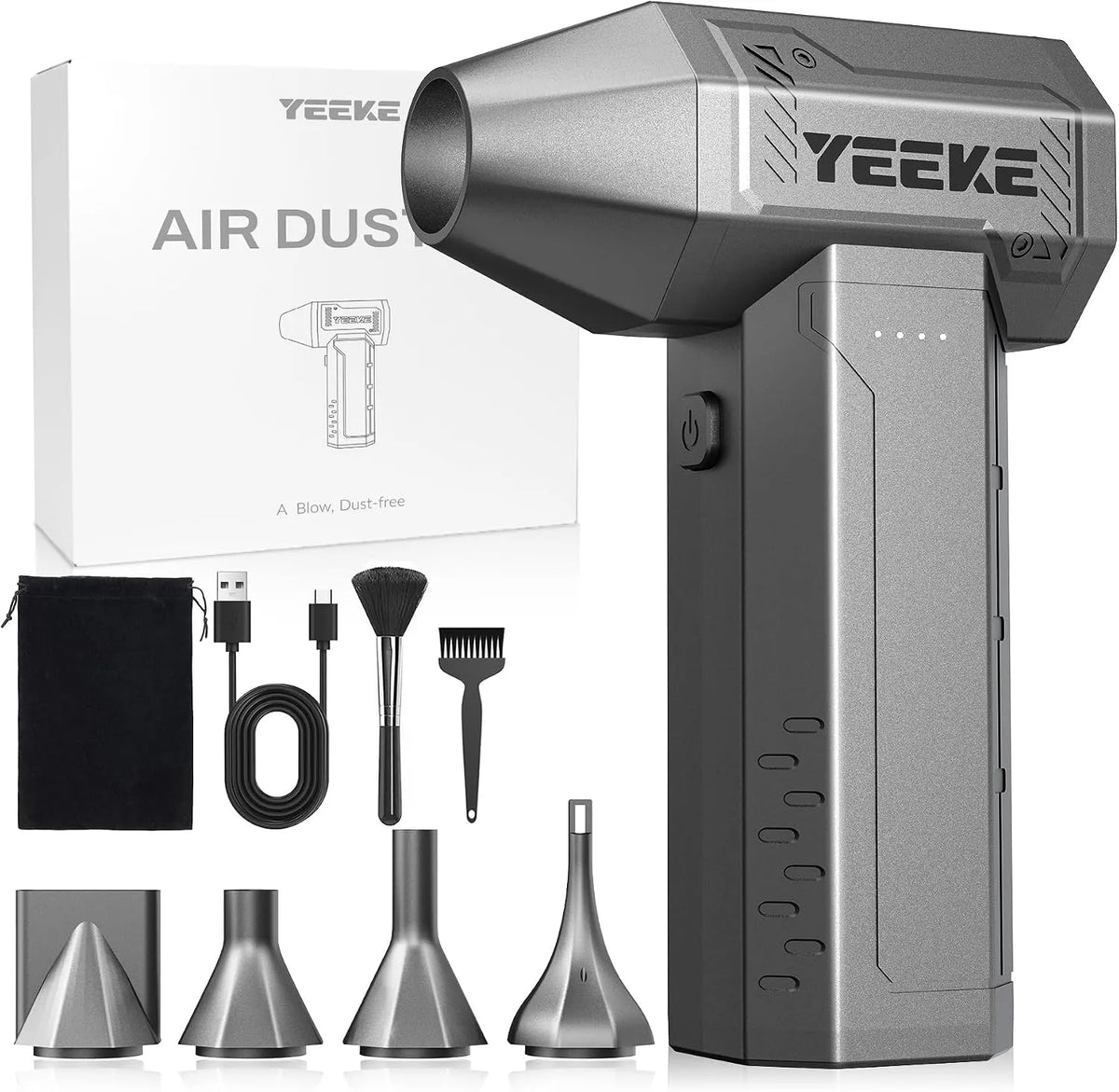 Ventilator met 400 G, 10.000 mAh, 5 V, 3-3,5 uur, 90 minuten, 15 cm, 7,2 cm en 40 mm