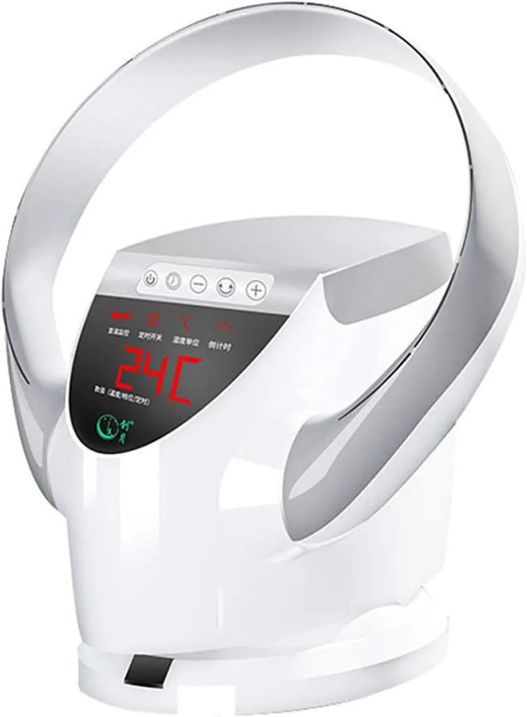 Ventilator, Bladloze, aan de muur te bevestigen, windvrije elektrische bladventilator, met slaaptimer, geluidsarm ventilator voor thuis