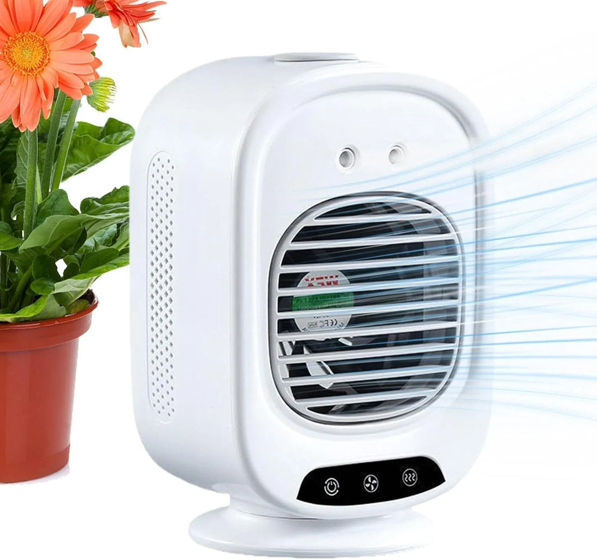 Luchtkoeler en Ventilator, 280 ml, USB, thuis slaapkamer kantoor auto camping reizen slaapzaal