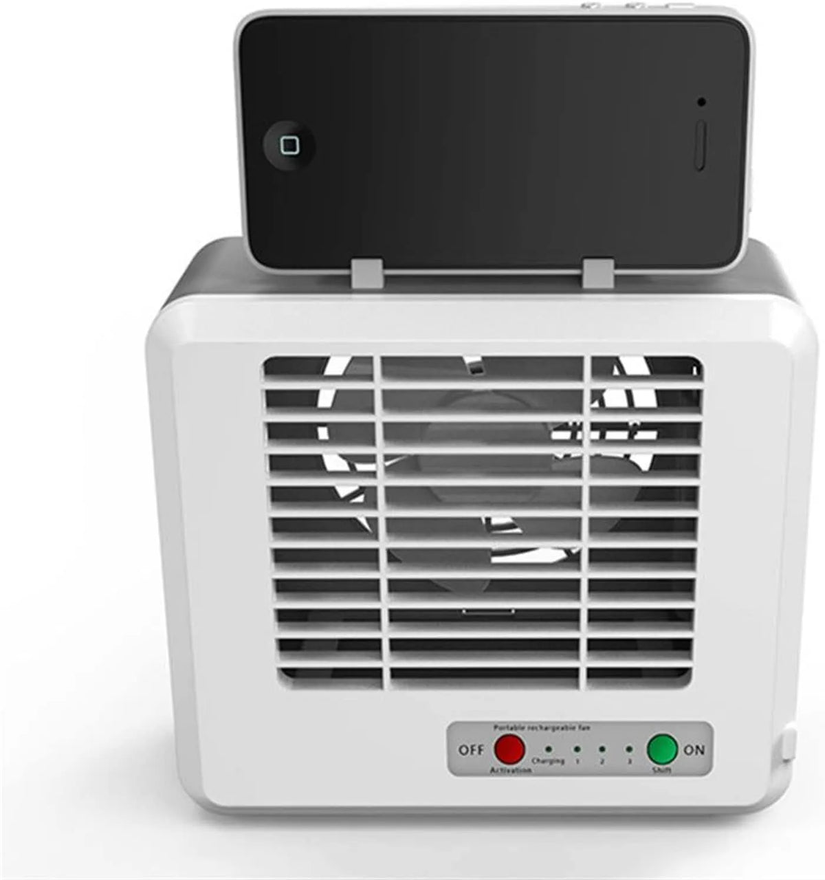 Mobiele airconditioner, Desktopruimtekoeler wit, gerichte luchtcirculatie