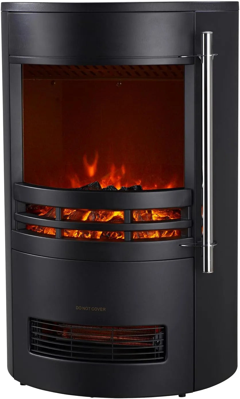 Elektrische haard x65x46cm met 46 x 65 x 46cm, 2 standen, geluidsarme werking, max. 2000 W en staande elektrische haard met verwarming en haardvuur
