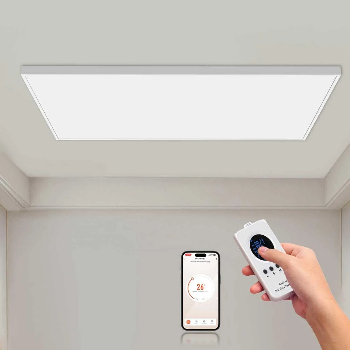 Infrarood paneel Plafond 1000 W Met Afstandsbediening met 1000 W en afstandsbediening