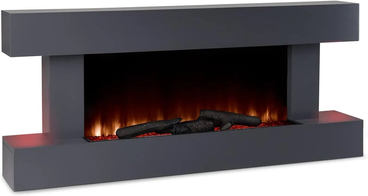 Elektrische haard, Klarstein Studio Light & Fire 1 elektrische haard, 1000/2000 W vermogen, Light & Fire 1 Smart, haard elektrisch, elektr. haard, led