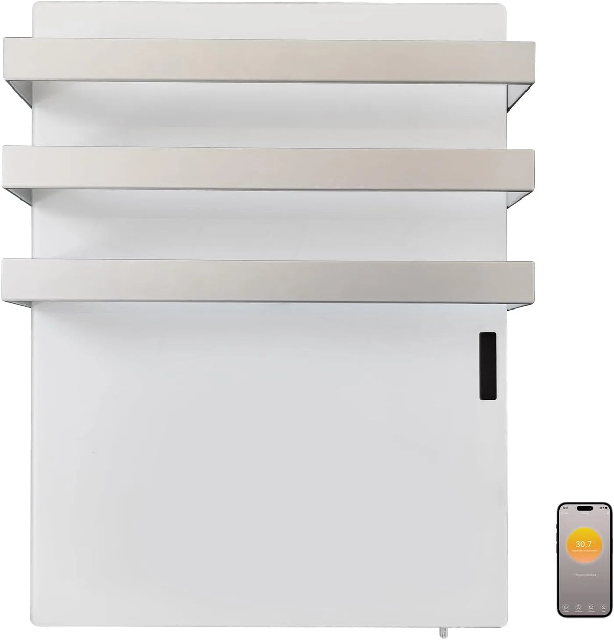 Infraroodverwarming, badkamerradiator met handdoekhouder, infrarood wandverwarming met app-bediening, elektrische verwarming met aanraakbediening