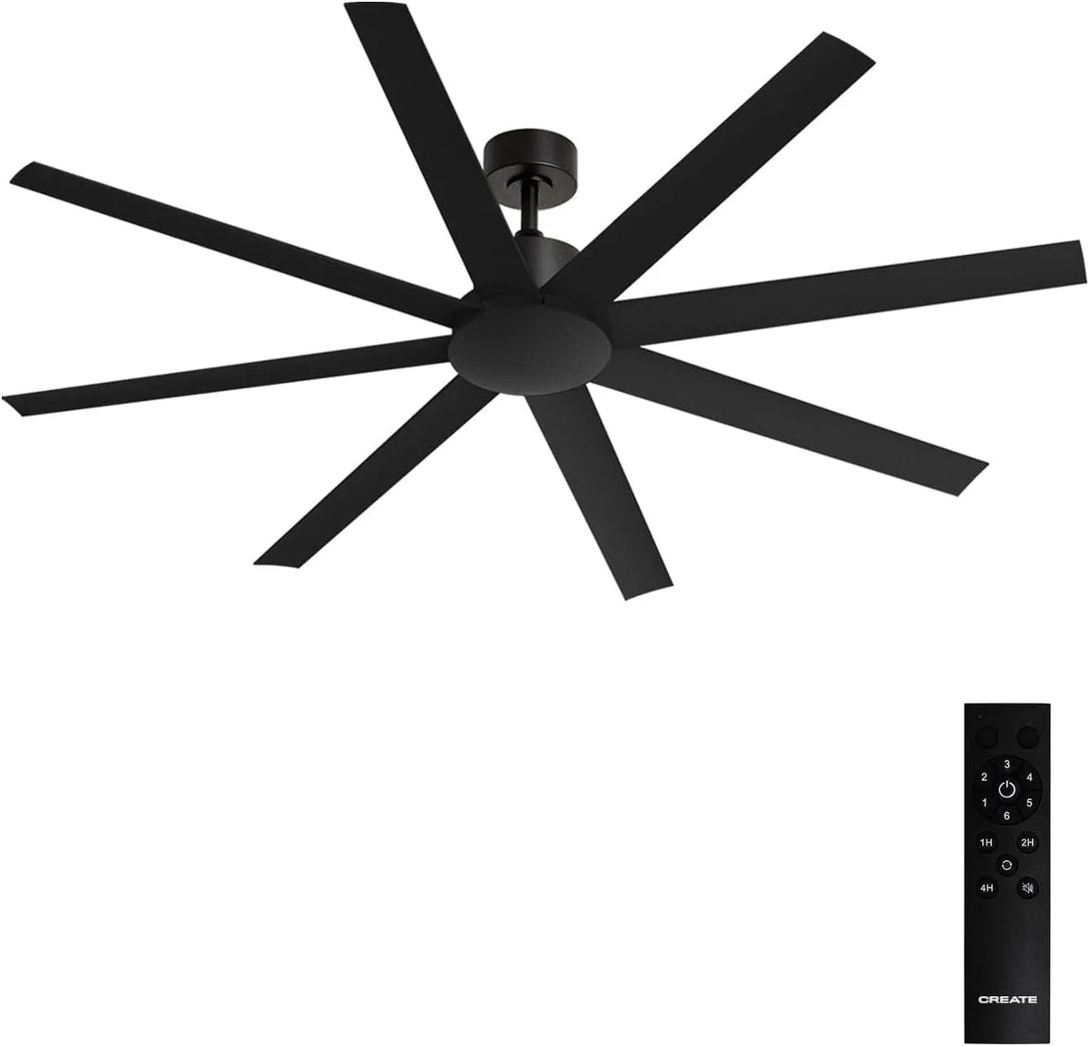 Ventilator, 40 W, Ø165cm, programmeerbaar, 6 snelheden, geluidsarm, zomer-winterbedrijf