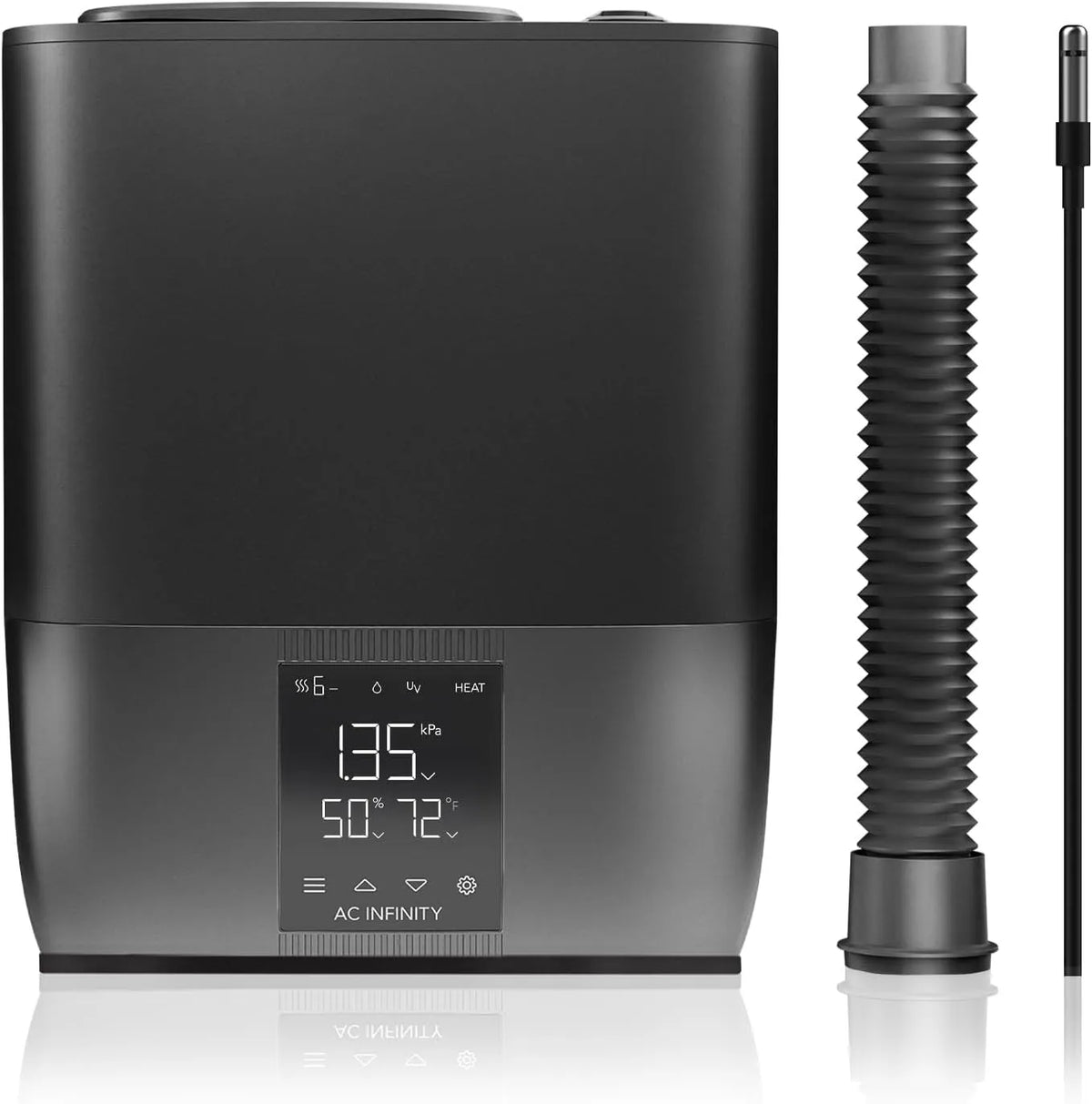 Luchtbevochtiger, T5, 9L, continue waterzuivering, Warm/Koud Vaporizer voor alle klimaten, uitschuifbare gerichte slang, T5