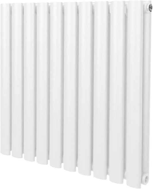 Paneel Centrale Verwarming, 600mm, Designer Dubbel Paneel Centrale Verwarming Verwarmer, Wit Koolstofstaal Horizontaal Keuken Woonkamer GRATIS