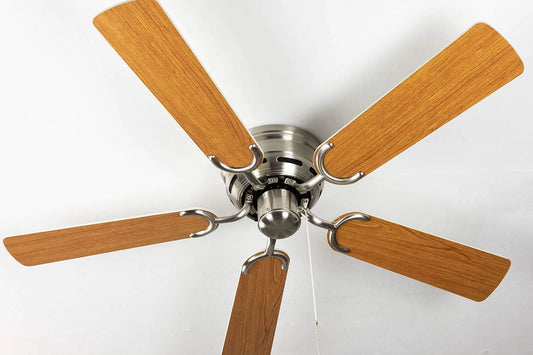 Ventilator, Plafondventilator Kisa, Lamellen wit/esdoorn inclusief trekschakelaar