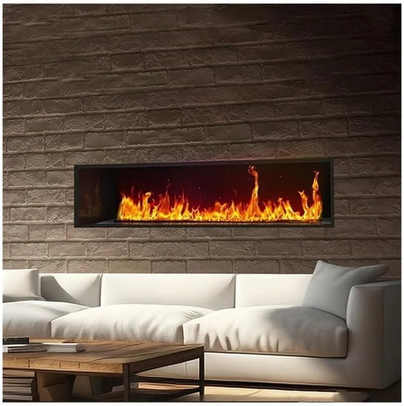 Timer, Elektrische haard, 5 vlams helderheid, timer en afstandsbediening Medium, decoratieve inbouwhaard, salon