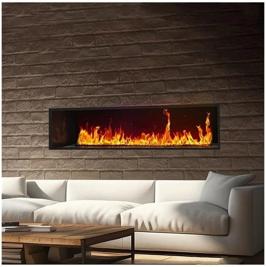 Timer, Elektrische haard, 5 vlams helderheid, timer en afstandsbediening Medium, decoratieve inbouwhaard, salon