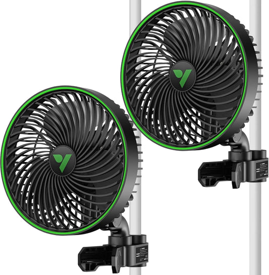 Ventilator, IP54, E6, 15 cm, 10 snelheden, VIVOSUN Ventilator Clip 2 stuks