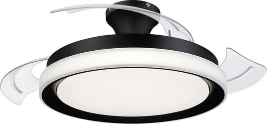 Ventilator, Philips K-4000K-5500K, 35 W, 2700K-4000K-5500K, warm tot koelwit licht, bijgeleverde afstandsbediening, zwart, voor woonkamer