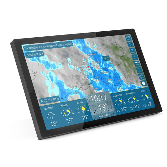 Weerstation, wifi, 14-daagse weer, elegant ontwerp, weerwaarschuwingen, weer & radar thuis 4 WeerDisplay, eenvoudige bediening, regenradar