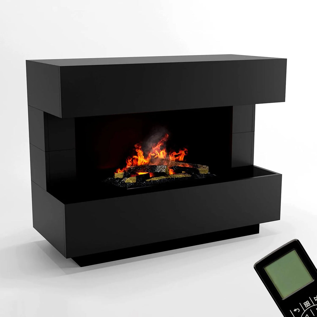 Elektrische haard x93x50 met 120 x 93 x 50 cm, afstandsbediening en zwart