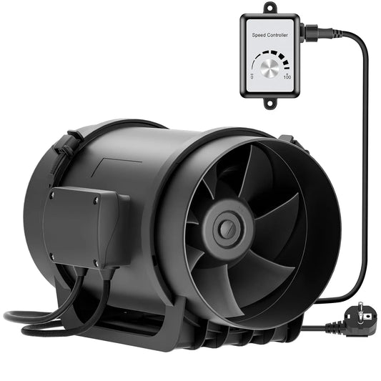 Ventilator met 200mm, 230V, 1292 m3/h, 50.000 uur, 0-10 V, geluidsarme werking en gerichte luchtcirculatie