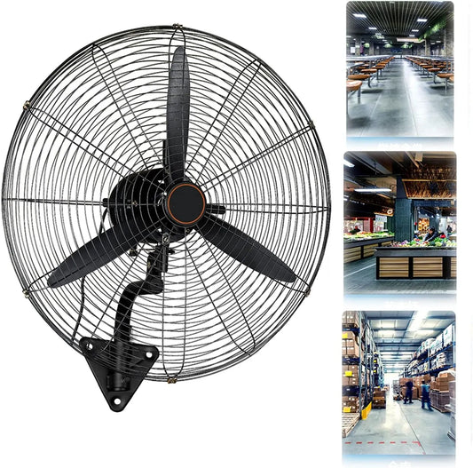 Ventilator met 220V, 50Hz, 55cm, 180 W, 68 cm, 230 W, 78 cm en 280 W