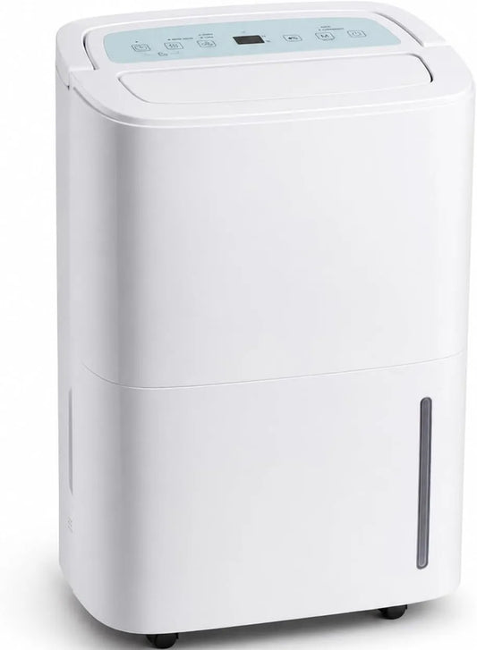 Luchtontvochtiger met 70 l, 150 m2, 35 °C, 350 m3/h, 40 dB, waterreservoir, geluidsarme werking en ontvochtigingsfunctie