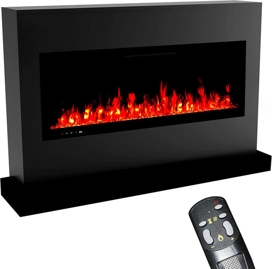Elektrische haard x100x35 met 155 x 100 x 35 cm, 0,5-7,5 uur, 2 standen, Timer, afstandsbediening en zwart