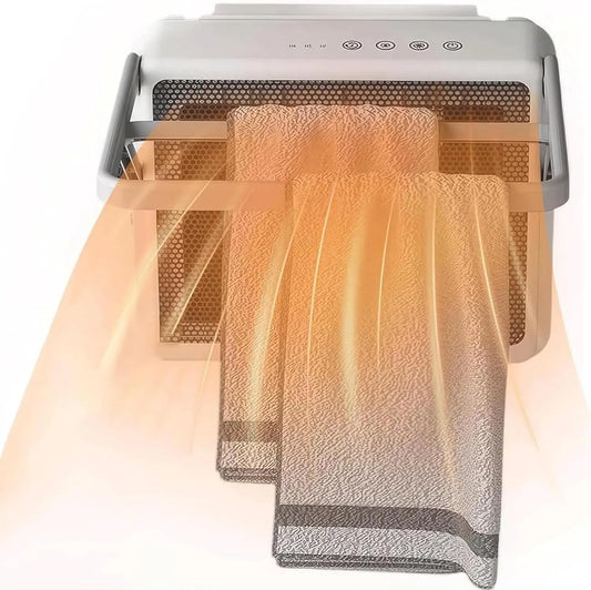 Elektrische kachel, 2000 W ventilatorkachel Handdoekverwarmer, 1-4 u, Ruimteverwarmer Wandgemonteerd, elektrische geluidsarm ruimteverwarmer