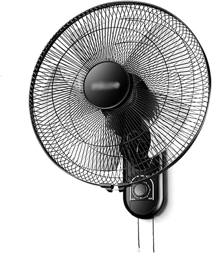 Ventilator, 3 snelheden, 16 inch-5 bladen, aan de muur gemonteer