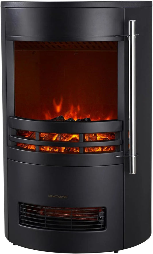 Elektrische haard x65x46cm met 46 x 65 x 46cm, 2 standen, geluidsarme werking, max. 2000 W en staande elektrische haard met verwarming en haardvuur