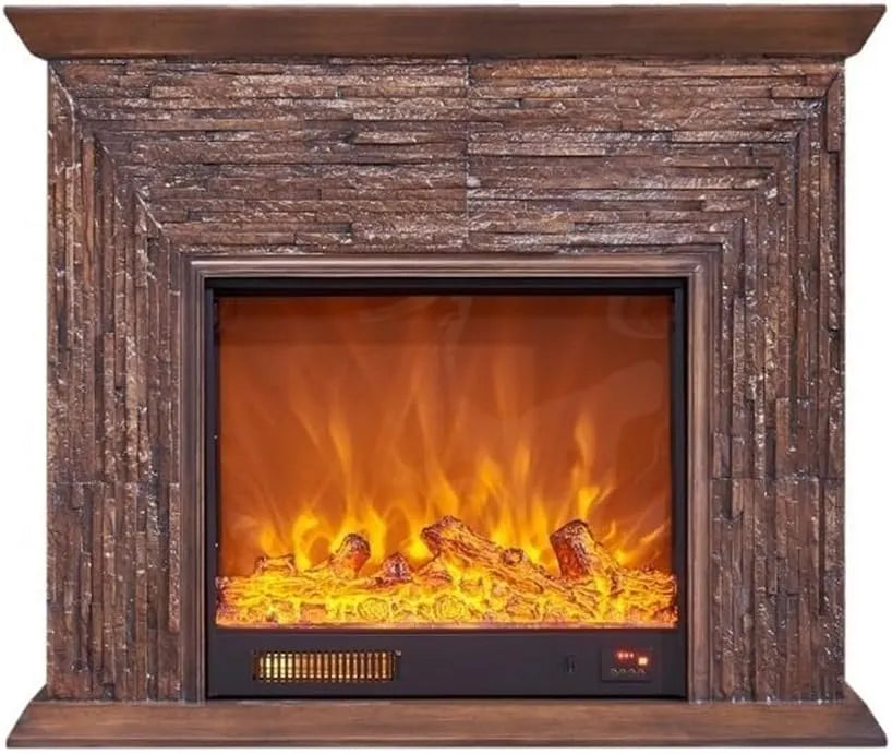 Elektrische haard, 59,0 inch, vrijstaand retro decoratieve haarden afstandsbediening Groot