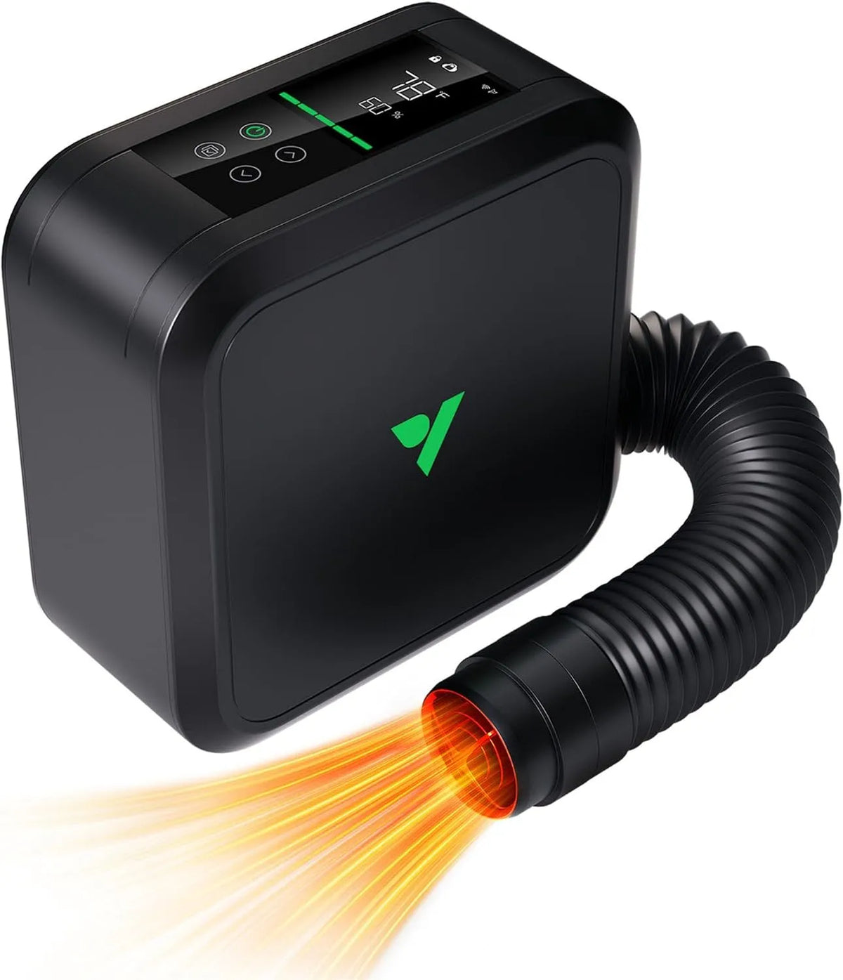 Verwarming met 700 W, app-bediening en regelbare thermostaat
