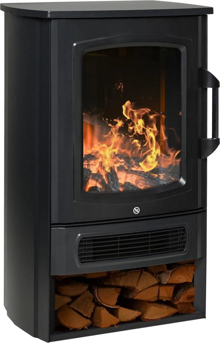 Elektrische kachel met 2000 W, 1000 W, 15-25 M2, 220–240 V, 50 Hz en zwart