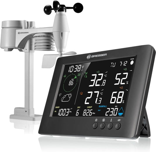 Weerstation, 7-in-1, grafische voorspelling, multi-sensor, binnenklimaatbewaking, alarmfunctie