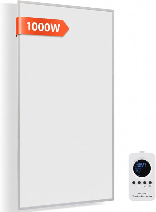Infraroodverwarming, 1000 W, Snel Verwarmen, Energiezuinig & Veilig