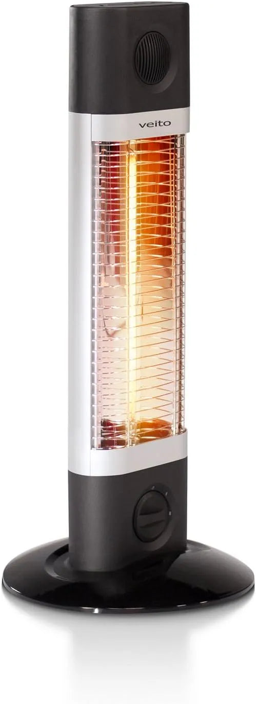 Infraroodverwarming met 600 W, 1200 W en oranje, VEITO, energiebesparende ventilatorkachel