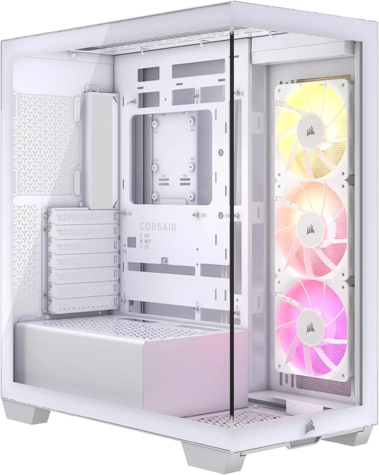 CORSAIR 3500X ARGB Mid-Toren ATX PC-Behuizing, CORSAIR 3500X RS120, 3x CORSAIR RS120 ARGB Ventilatoren Inbegrepen, Omgekeerde Aansluiting