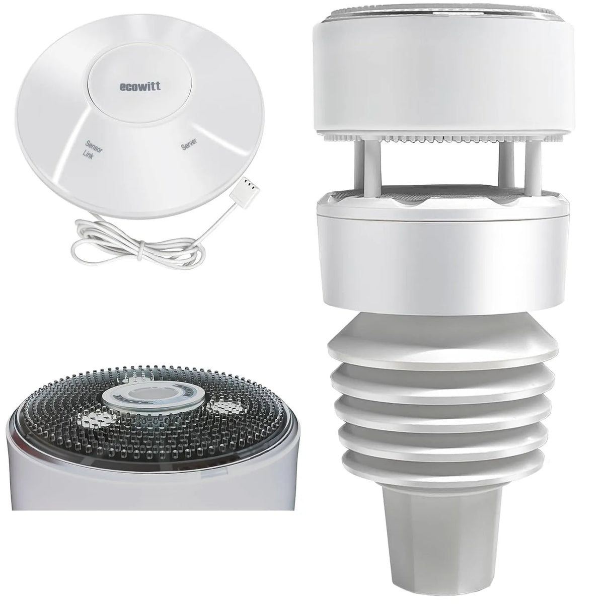 Weerstation, ECOWITT Wittboy GW2000-gateway, verbeterde GW2000-gateway, nauwkeurige weersvoorspellingsgegevens voor thuis Garden Farm 868 MHz, 7-in-1