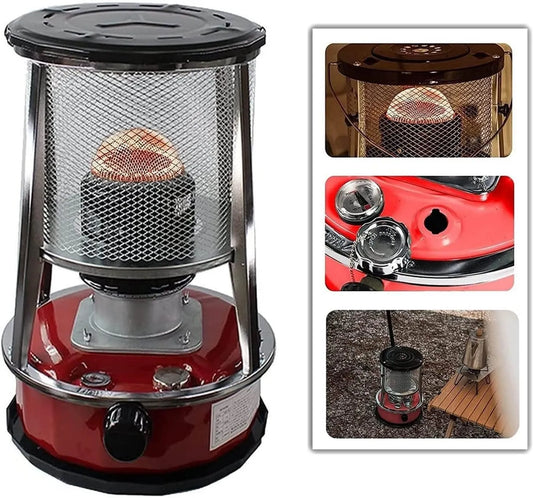 Kachel Kerstfeest/4.6L/Rood met 9000 BTU, zonder netstroom en rood