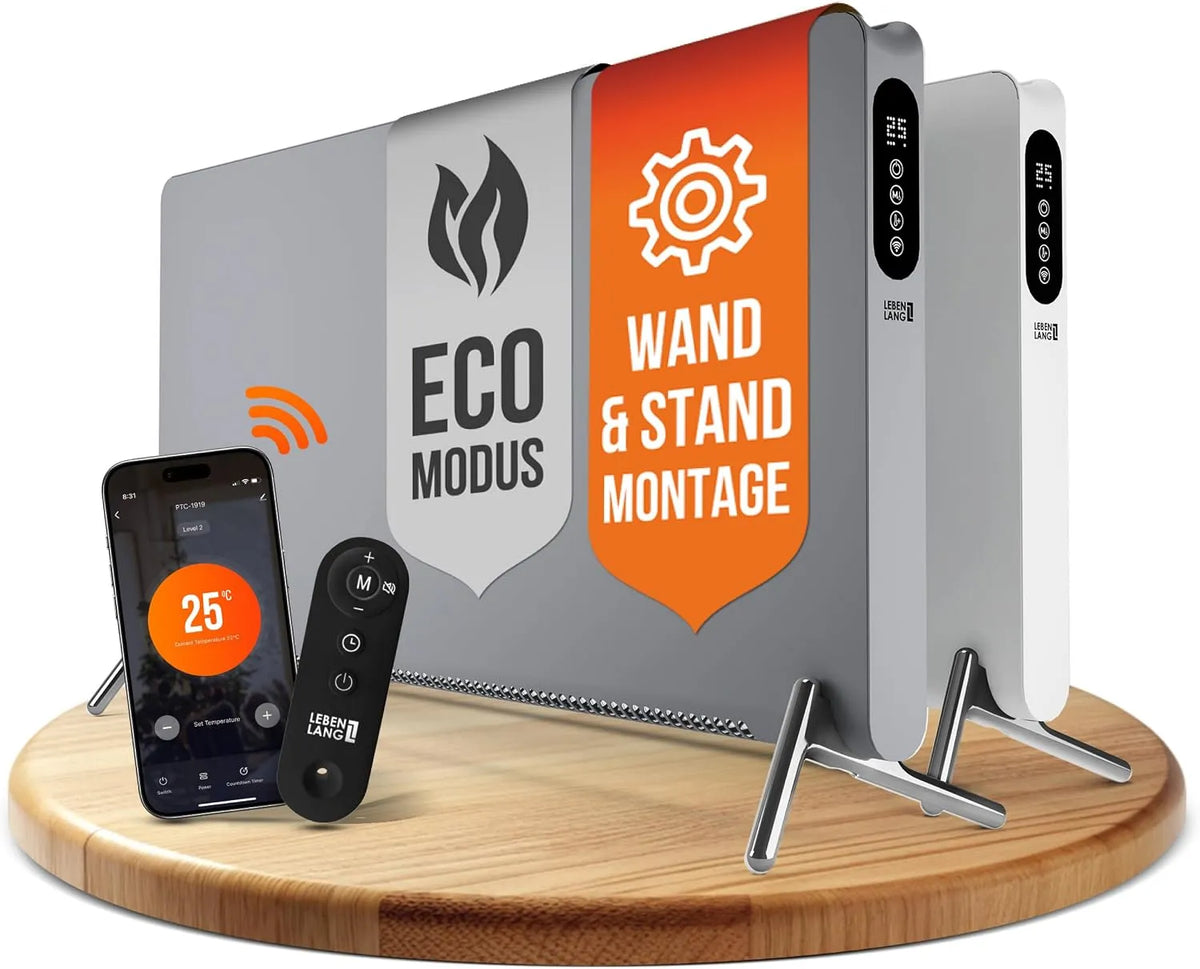 Convector, Inkl. WiFi & APP, Wandmontage, LEBENLANG Elektrische Convector 2000 W