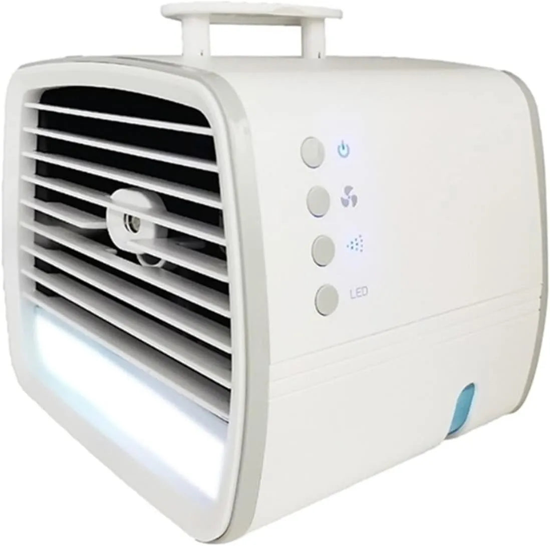 Mobiele airconditioner met ontvochtigingsfunctie en zwart, Draagbare mini-airconditioner met nekmassagefunctie