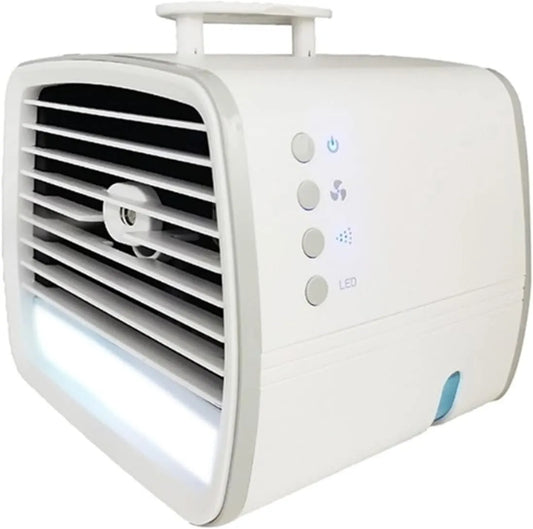 Mobiele airconditioner met ontvochtigingsfunctie en zwart, Draagbare mini-airconditioner met nekmassagefunctie