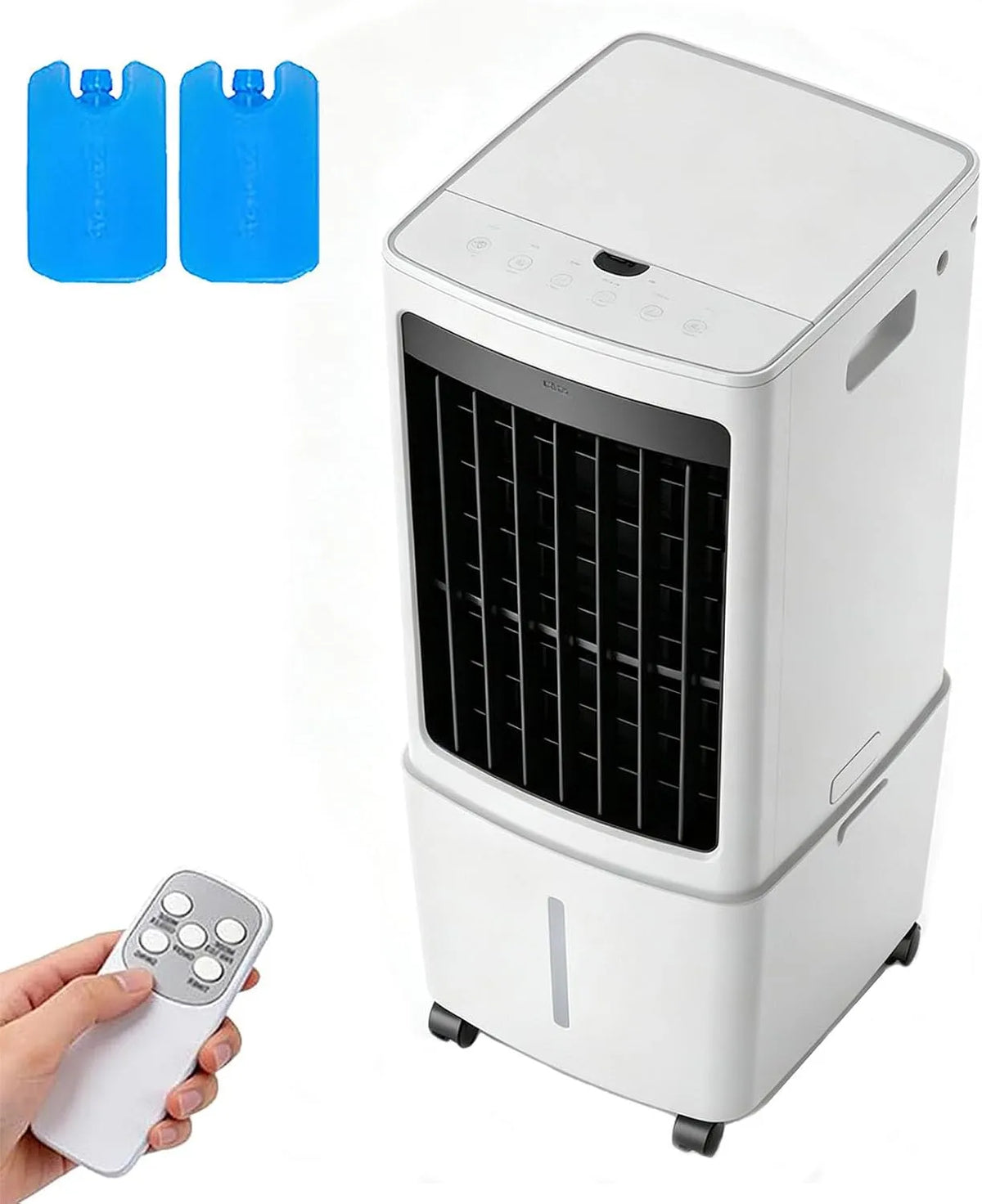 Mobiele airconditioner met 2 minuten, 0-7,5 uur, 3-IN-1, 3 snelheden, aanraakbediening, timer, afstandsbediening en waterreservoir