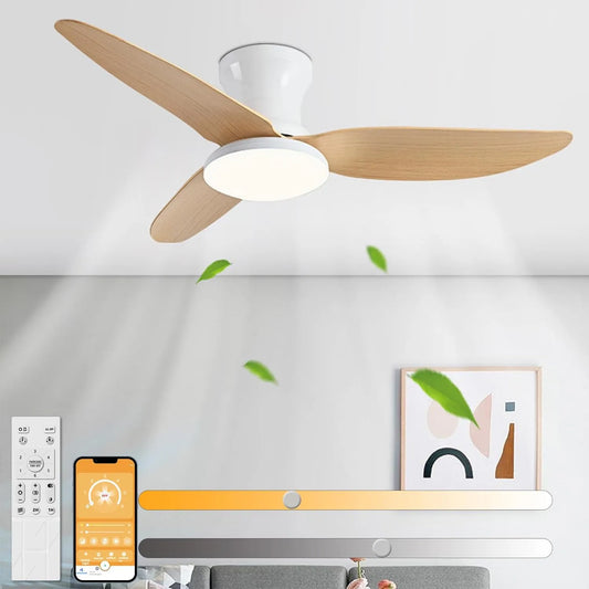 Ventilator, 30 W, 6 snelheden, 107 cm, Timer, Plafondventilator