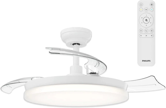 Philips Ventilator met 106 cm, 50 dB, afstandsbediening, geluidsarme werking en wit