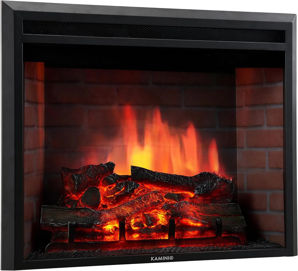23 inch, Elektrische haard, 3D-vlameffect, 12 vlamkleuren, afstandsbediening 23 inch, KAMINIO
