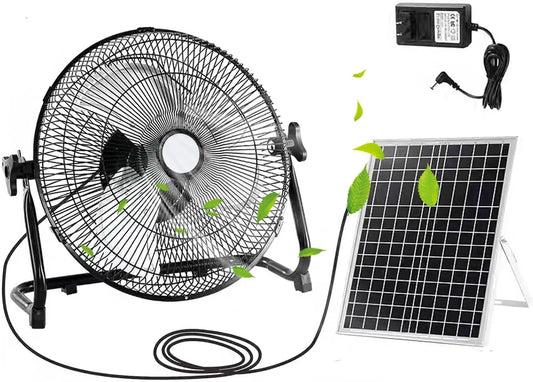 Ventilator, Op batterijen, camping ventilator, hoge snelheid vloer ventilator voor huishouden, reizen, buiten Color : zwart, formaat, 12 snelheden