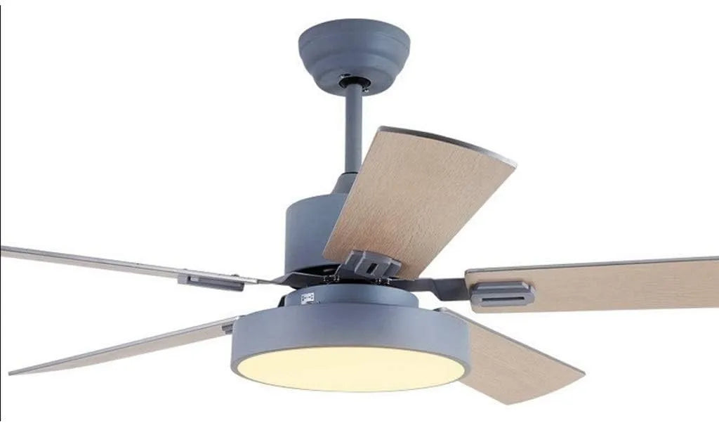 Ventilator met afstandsbediening, geluidsarme werking, gerichte luchtcirculatie en grijs