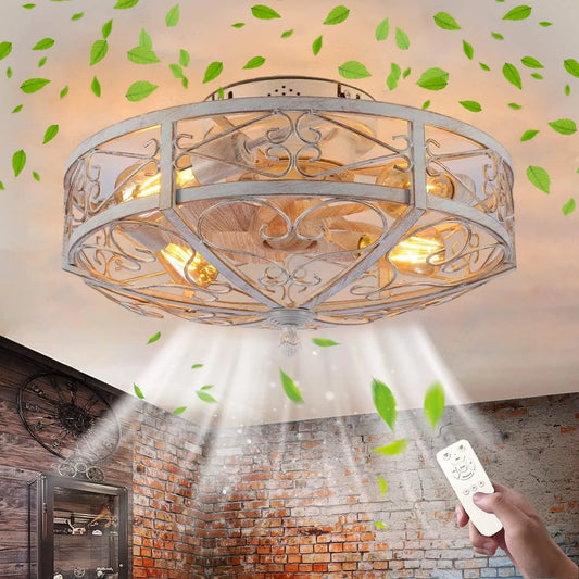 Ventilator, E27 ventilator plafondlamp geluidsarm plafondventilator, Woonkamer Eetkamer Keuken licht