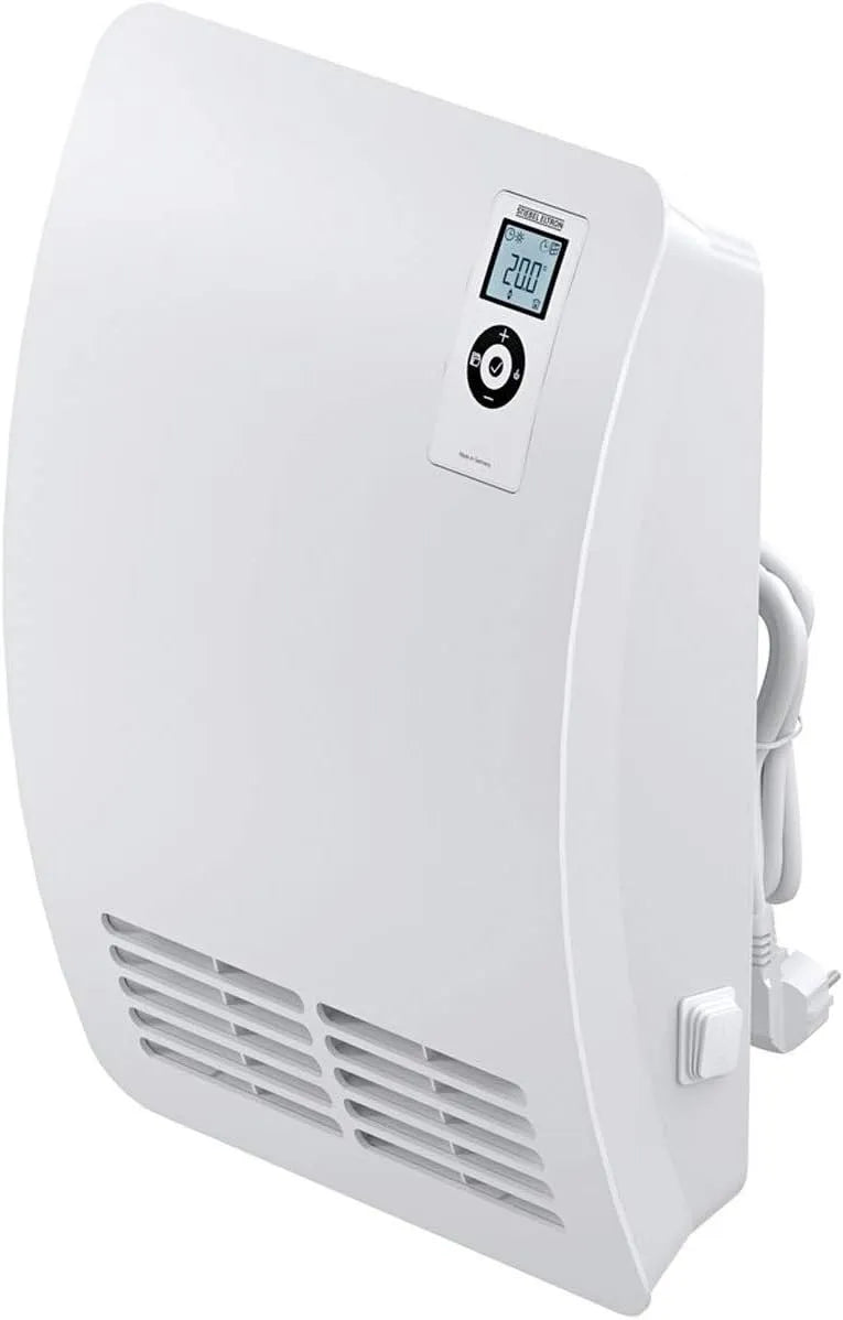 Ventilator, STIEBEL ELTRON, timer van 120 min, 237835, LC-display, weektimer, Silent Mode, energiebesparende verwarmingsventilator, badkamer, 2 kW