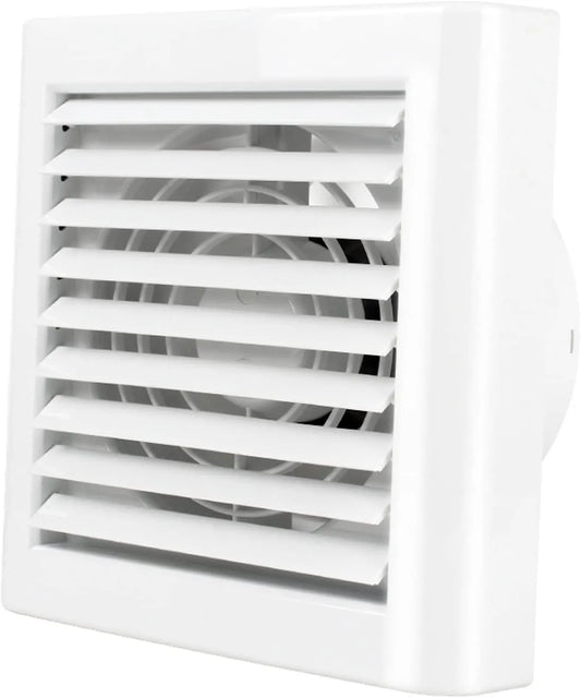 Afzuigventilator, 21 W, Wit, 125CFM Uitlaatkanaalventilator, Glazen Raam Type Ventilator geluidsarm, Afzuigventilator voor Badkamer, Wit, 21 W