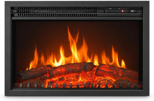 Elektrische haard x18x45cm met 61 x 18 x 45cm, 2000 W, 10 W, 30 m2, afstandsbediening, digitaal display en zwart