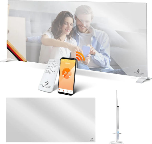 Infraroodverwarming met 600 W, 2-in-1, wandmontage, 400 W, 500 W, afstandsbediening en app-bediening
