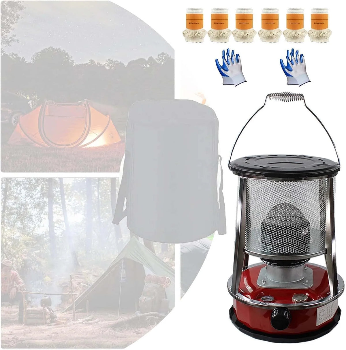Petroleumkachel, Thuis Wit/6L Rood/4.6L/4.6L/Rood, Terras, Efficiënte Verwarming Kerosinekachel Voor Binnen Buiten, Terras